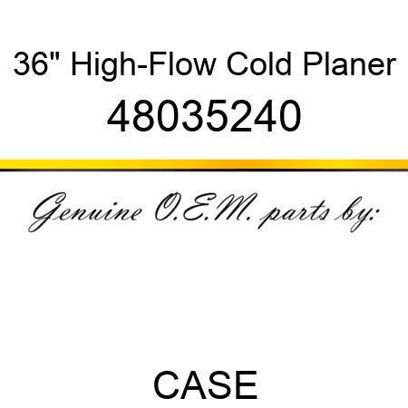36" High-Flow Cold Planer 48035240
