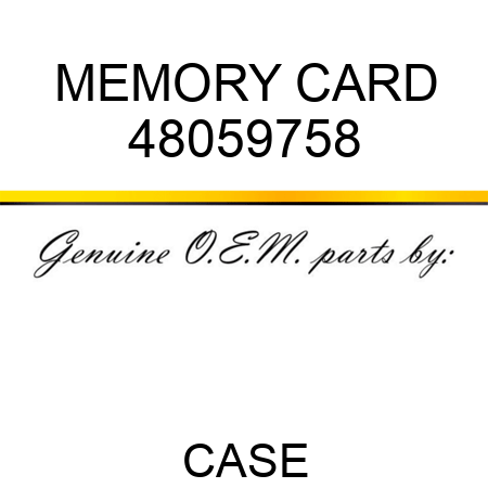 MEMORY CARD 48059758