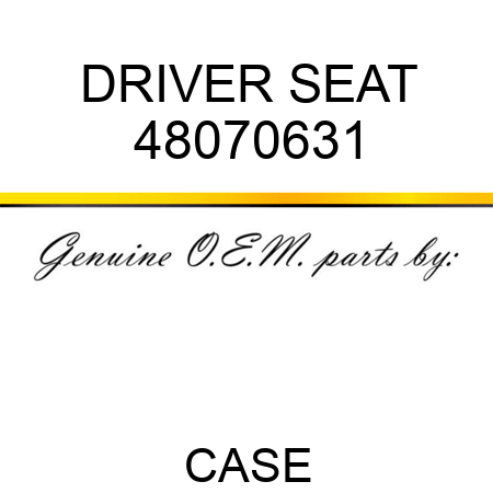 DRIVER SEAT 48070631