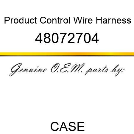 Product Control Wire Harness 48072704