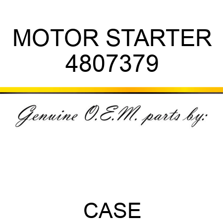 MOTOR, STARTER 4807379