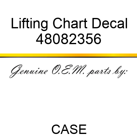 Lifting Chart Decal 48082356