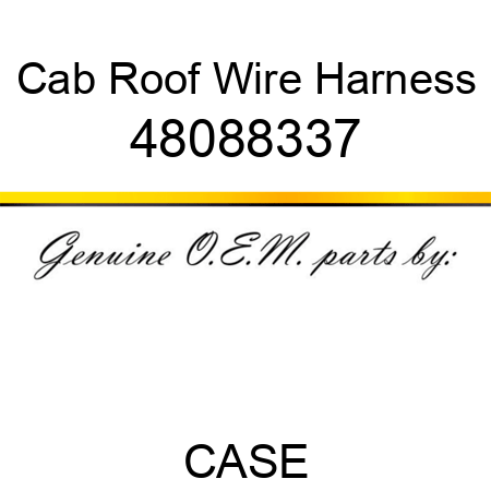 Cab Roof Wire Harness 48088337