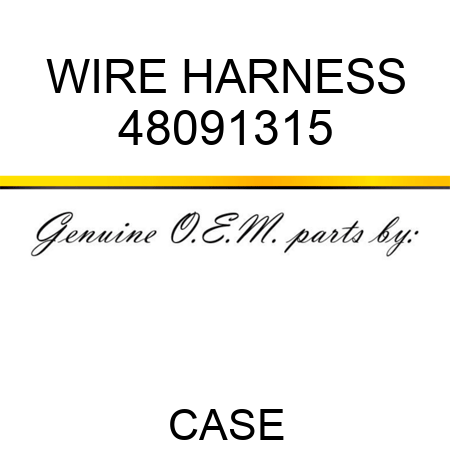 WIRE HARNESS 48091315