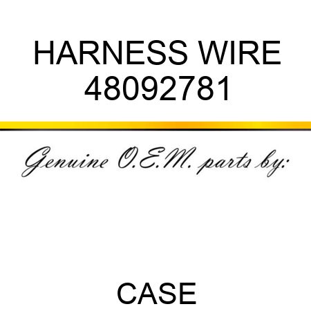 HARNESS, WIRE 48092781