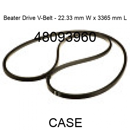 Beater Drive V-Belt - 22.33 mm W x 3365 mm L 48093960