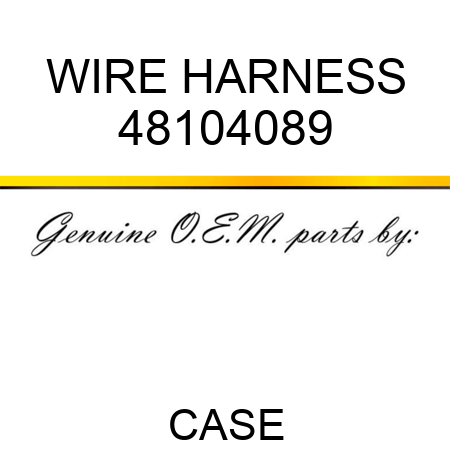 WIRE HARNESS 48104089