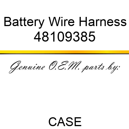 Battery Wire Harness 48109385