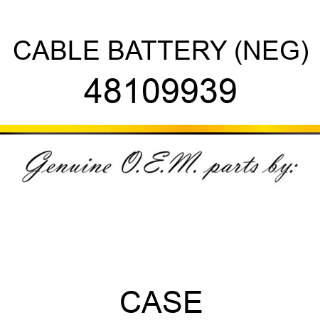 CABLE, BATTERY (NEG) 48109939