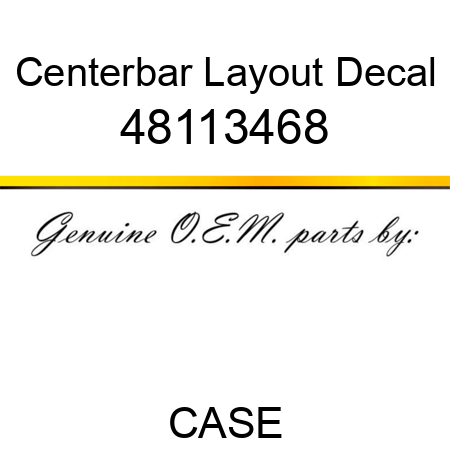 Centerbar Layout Decal 48113468