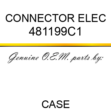 CONNECTOR, ELEC 481199C1