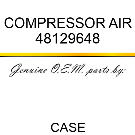 COMPRESSOR, AIR 48129648