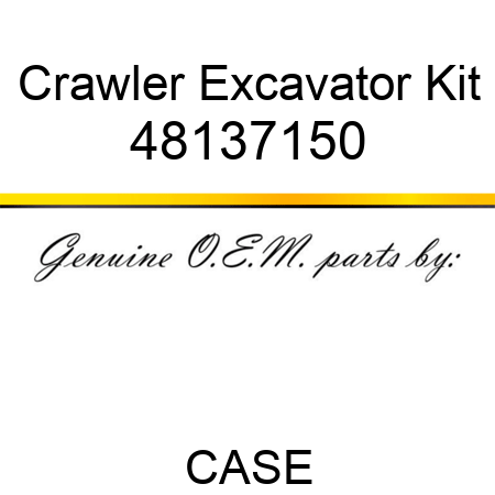 Crawler Excavator Kit 48137150