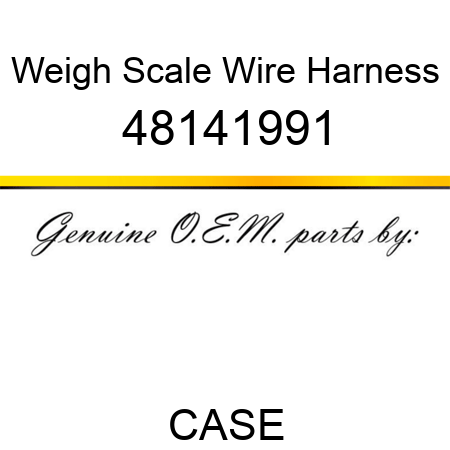 Weigh Scale Wire Harness 48141991