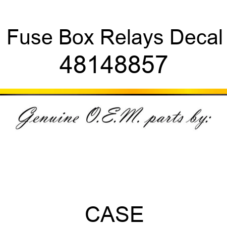 Fuse Box Relays Decal 48148857
