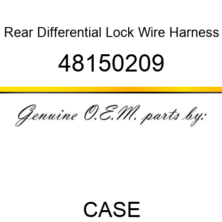Rear Differential Lock Wire Harness 48150209