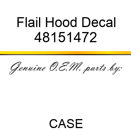 Flail Hood Decal 48151472