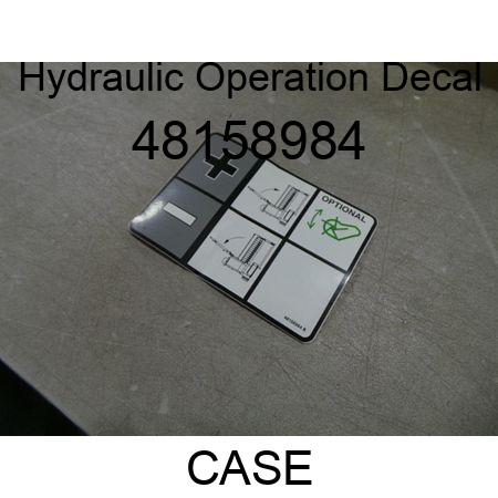 Hydraulic Operation Decal 48158984