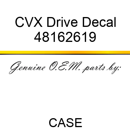 CVX Drive Decal 48162619
