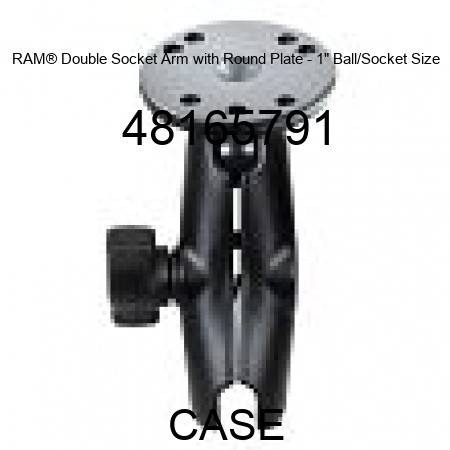 RAM® Double Socket Arm with Round Plate - 1" Ball/Socket Size 48165791
