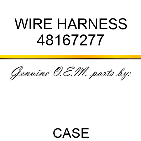 WIRE HARNESS 48167277