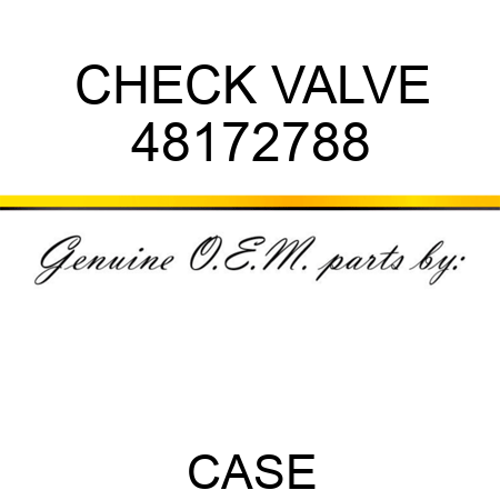 CHECK VALVE 48172788