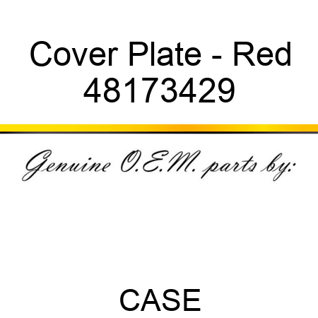 Cover Plate - Red 48173429