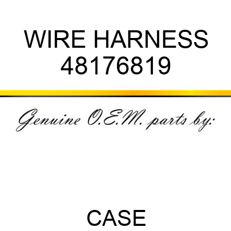 WIRE HARNESS 48176819