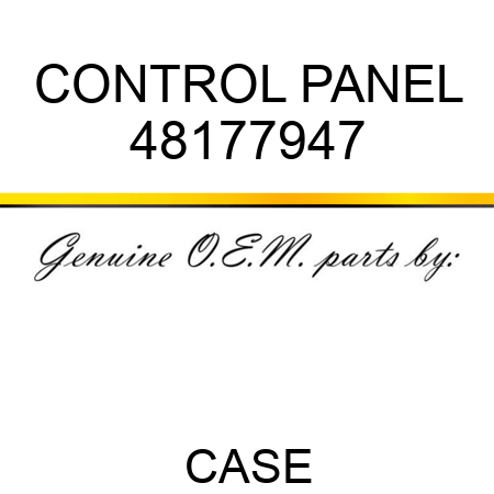 CONTROL PANEL 48177947