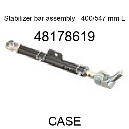 Stabilizer bar assembly - 400/547 mm L 48178619