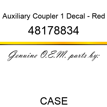 Auxiliary Coupler 1 Decal - Red 48178834