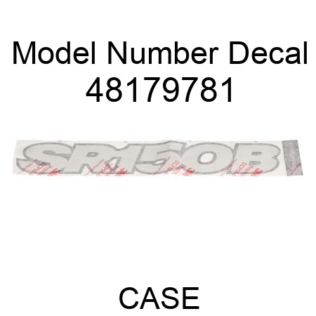 Model Number Decal 48179781