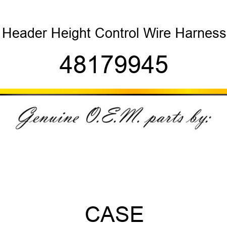Header Height Control Wire Harness 48179945