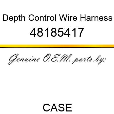 Depth Control Wire Harness 48185417