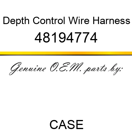 Depth Control Wire Harness 48194774