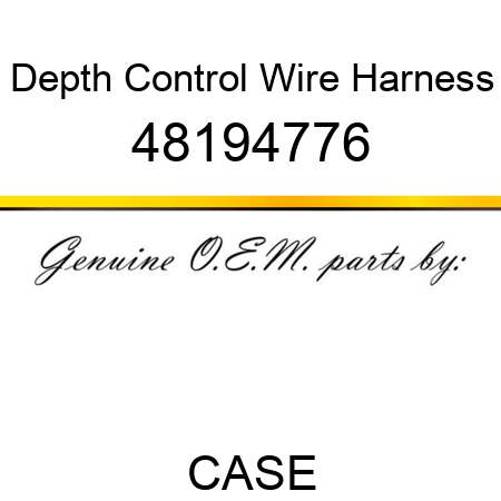 Depth Control Wire Harness 48194776