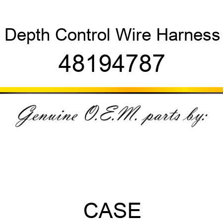 Depth Control Wire Harness 48194787