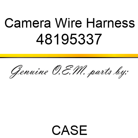 Camera Wire Harness 48195337