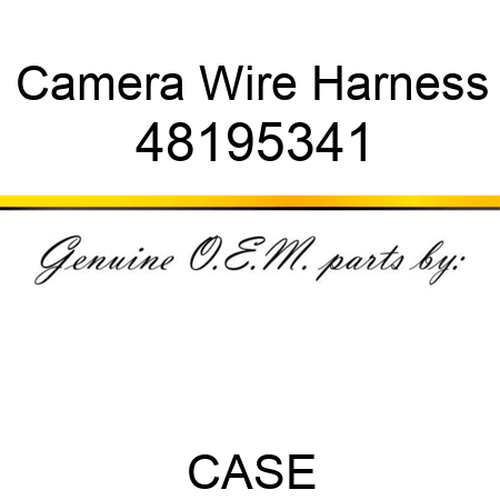 Camera Wire Harness 48195341
