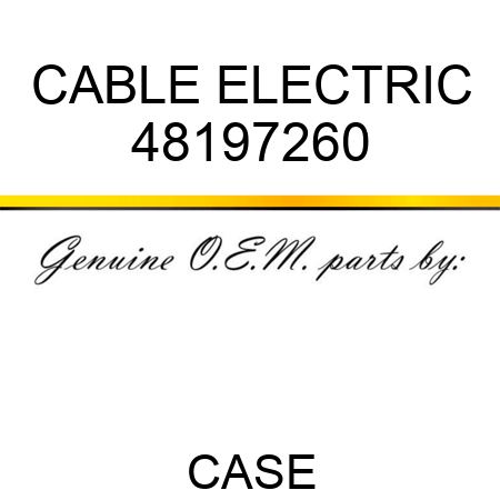 CABLE, ELECTRIC 48197260