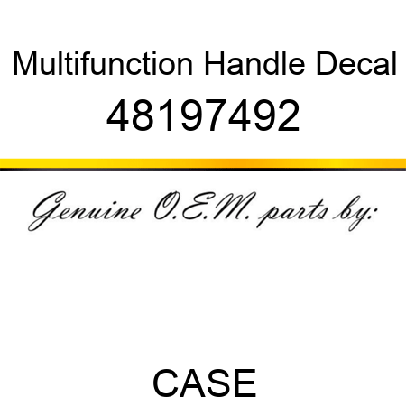 Multifunction Handle Decal 48197492