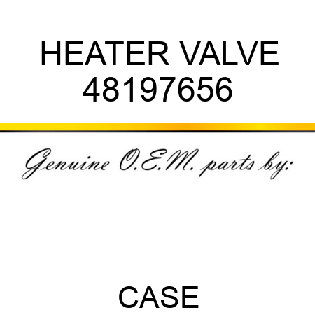 HEATER VALVE 48197656