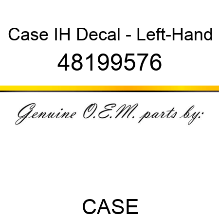 Case IH Decal - Left-Hand 48199576