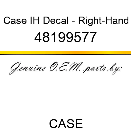 Case IH Decal - Right-Hand 48199577
