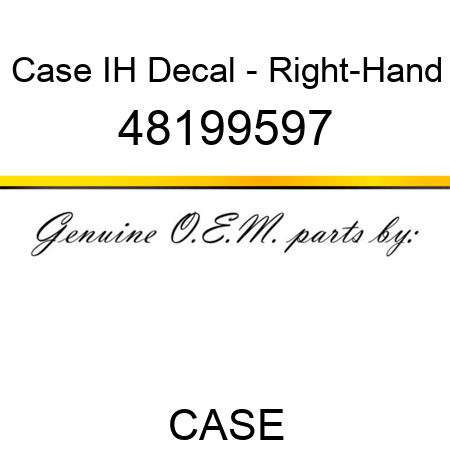 Case IH Decal - Right-Hand 48199597