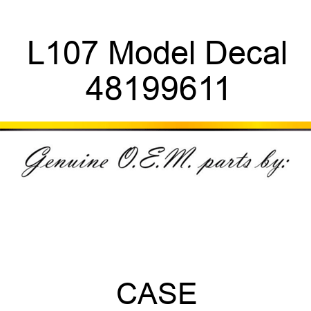L107 Model Decal 48199611