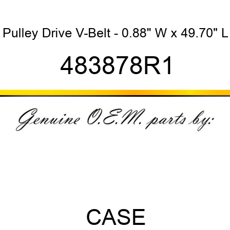 Pulley Drive V-Belt - 0.88" W x 49.70" L 483878R1