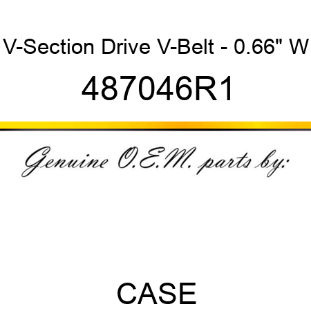 V-Section Drive V-Belt - 0.66" W 487046R1