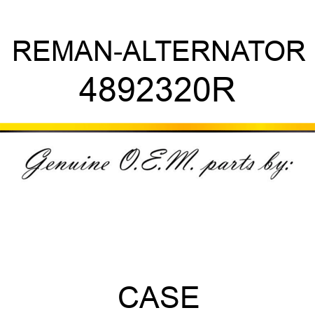 REMAN-ALTERNATOR 4892320R