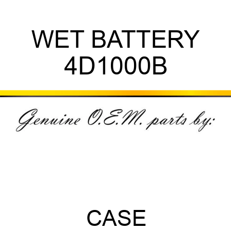 WET BATTERY 4D1000B